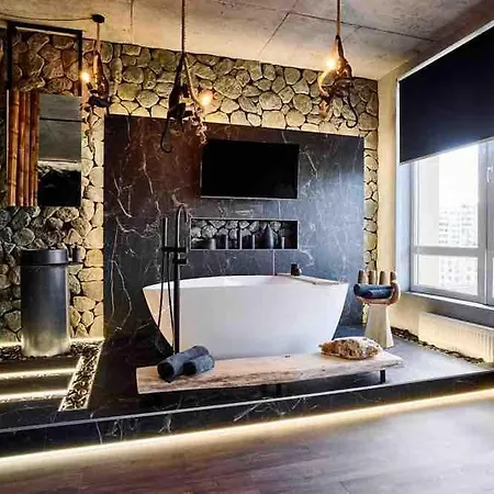 Black Rock Downtown 50 м2 улица жилянская 68 метро олимпийская - новый дом Apartamento *